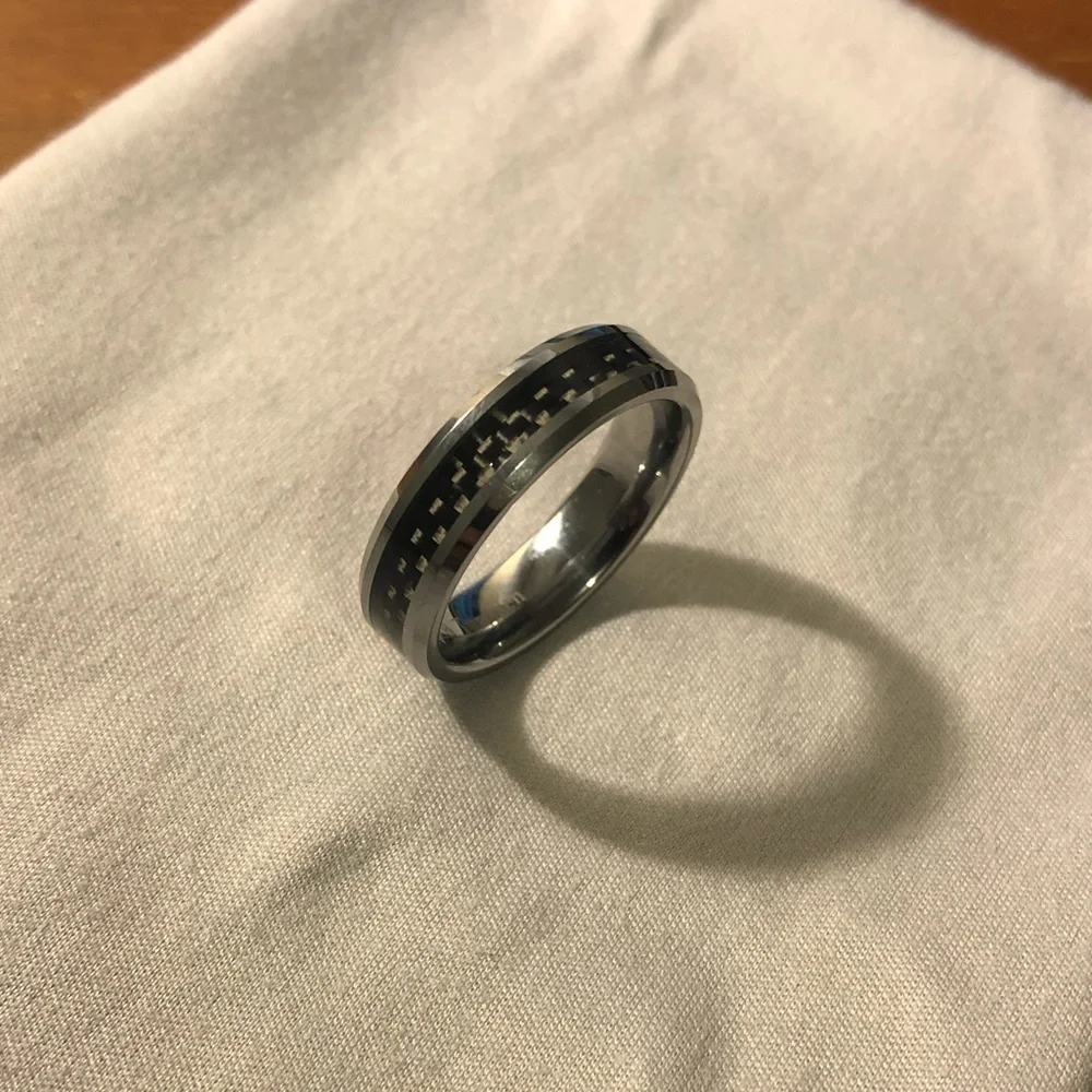ZB Jewelers Men’s “Praise” Black and Silver Ring | Size 11
